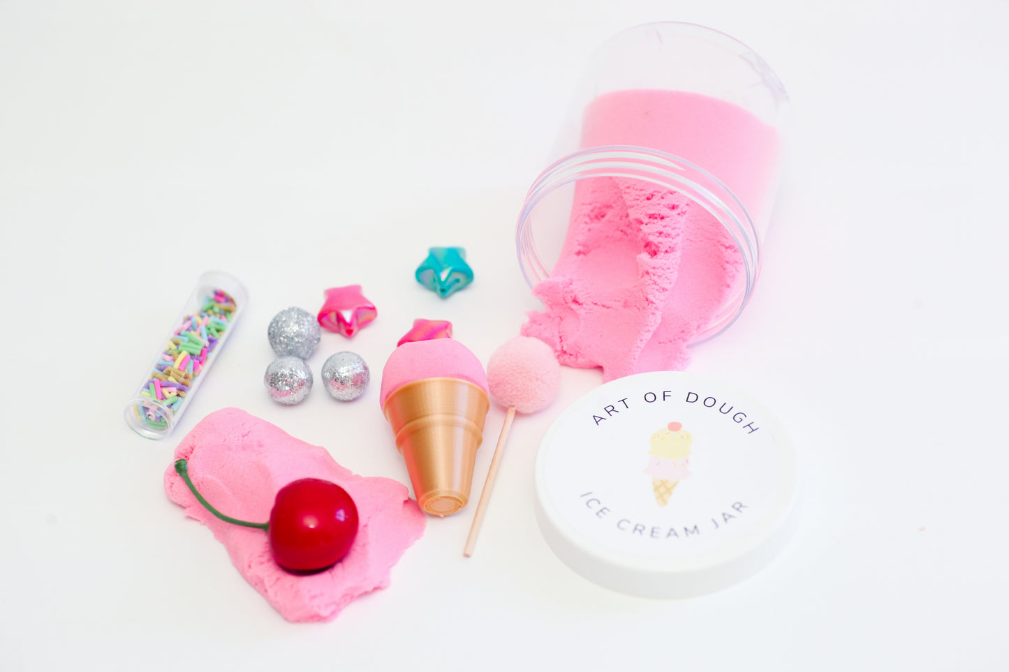 Ice Cream Moldable Sand Jar - Art of Dough