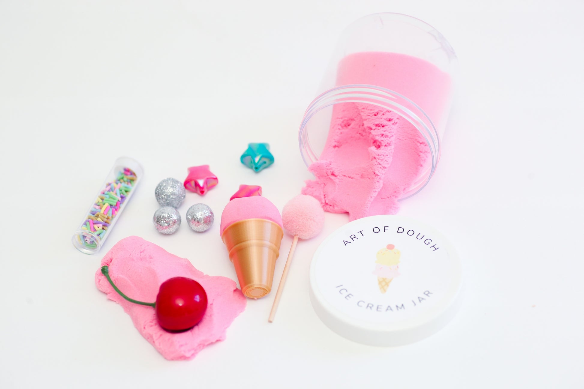 Ice Cream Moldable Sand Jar - Art of Dough