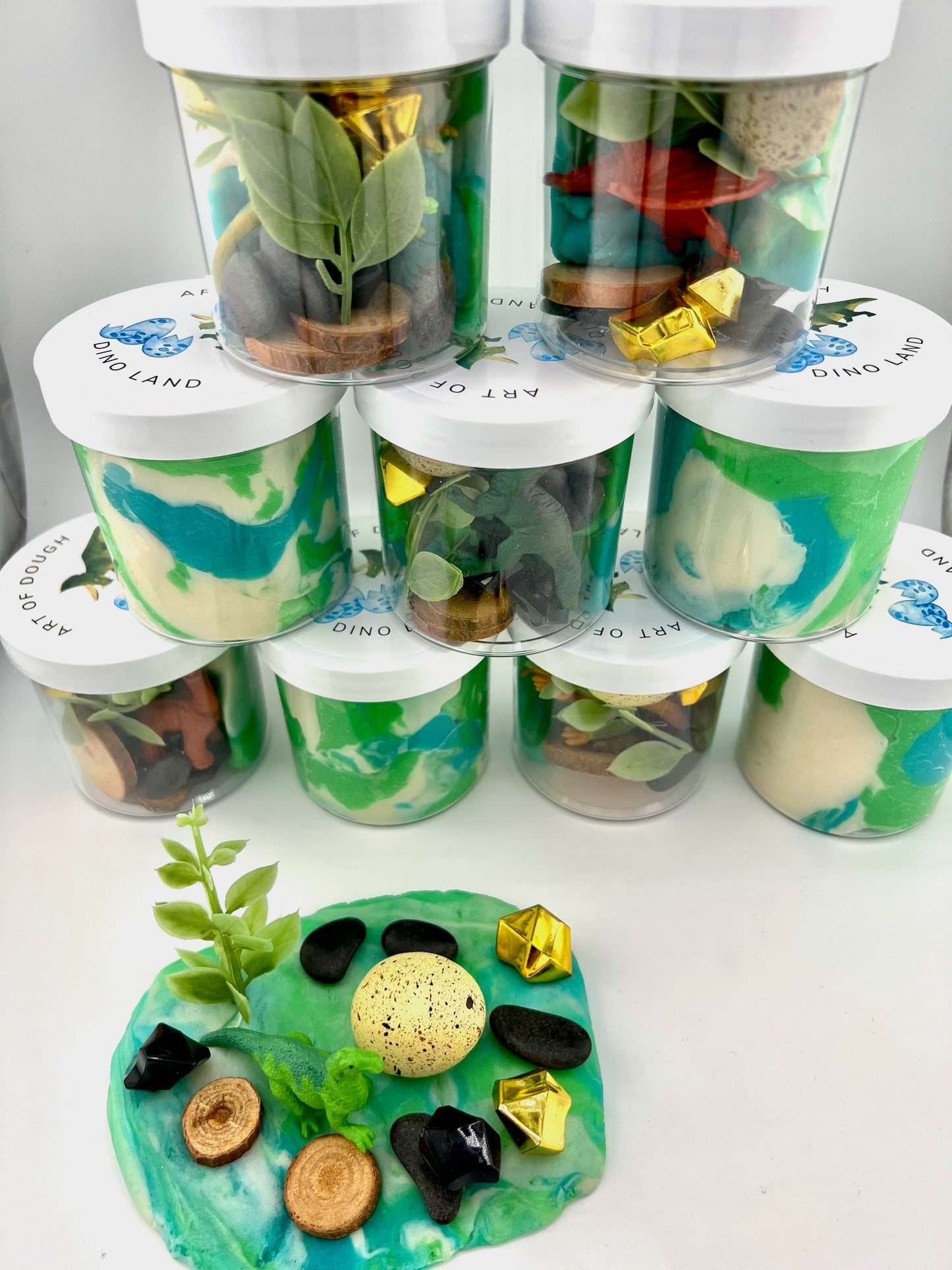 Dinosaur Land Sensory Jar - Art of Dough